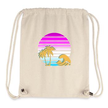 Vintage beach vibes - Stanley/Stella Recycled Gym Bag - natural - Front