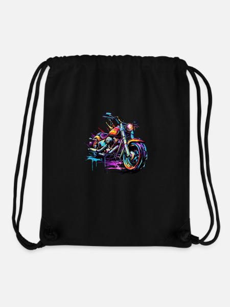 Retro Motorrad Graffity - Stanley/Stella recycelter Gym Bag - Schwarz