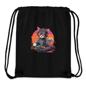 DJ Cat - The Purr-fect Mix - Stanley/Stella Recycled Gym Bag - black - Front