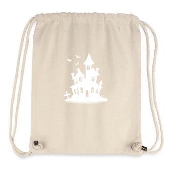 Verlassenes gruseliges Halloween Fledermaus Haus - Stanley/Stella recycelter Gym Bag - Naturweiß - Vorne