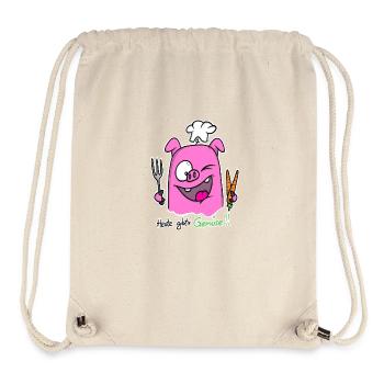 Vegan Power Pig - Today there is no meat :) - Stanley/Stella Recycled Gym Bag - natural - Front