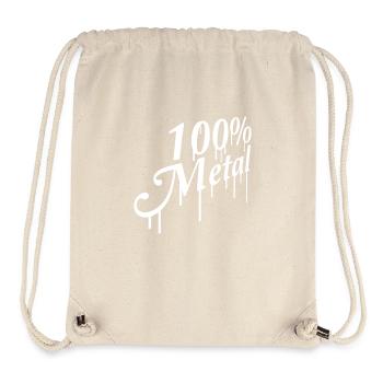 100 % Prozent Metal Musik Stempel Graffiti Tropfen - Stanley/Stella recycelter Gym Bag - Naturweiß - Vorne