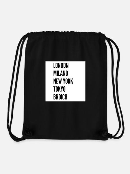 London Milano New York Tokyo Broich - Stanley/Stella Recycled Gym Bag - black