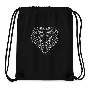 Halloween Skelett Herz Liebe Anatomie Orthopädie - Stanley/Stella recycelter Gym Bag - Schwarz - Vorne