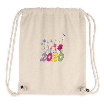 Year of birth 2020 wildflowers - Stanley/Stella Recycled Gym Bag - natural - Front