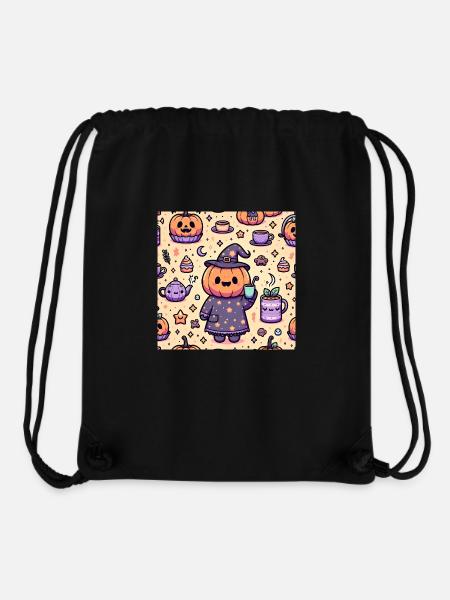 Funny Halloween Pumpkin Pattern - Stanley/Stella Recycled Gym Bag - black