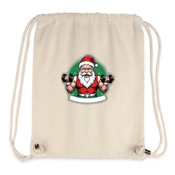 Weihnachtsmann Bodybuilding Weihnachten Geschenk - Stanley/Stella recycelter Gym Bag - Naturweiß - Vorne