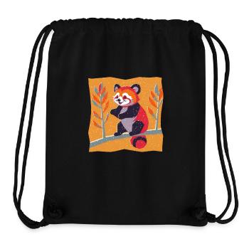 Roter Panda - Stanley/Stella recycelter Gym Bag - Schwarz - Vorne