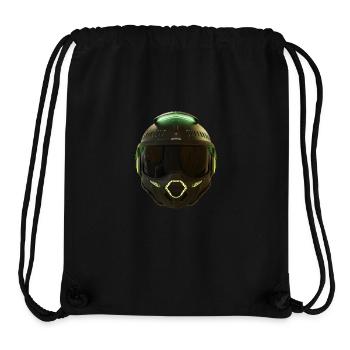Schlanker futuristischer Helm - Stanley/Stella recycelter Gym Bag - Schwarz - Vorne