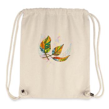 feuilles - Sac à cordon recyclé Stanley/Stella - blanc naturel - Devant