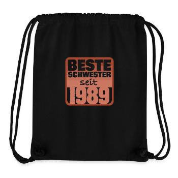 Geschwister 1989 - Stanley/Stella recycelter Gym Bag - Schwarz - Vorne