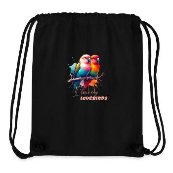 Lovebird Bird Agapornids Inseparable - Stanley/Stella Recycled Gym Bag - black - Front
