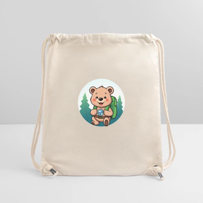 Cozy Bear Exploring Forest Path Stanley/Stella Recycled Gym Bag