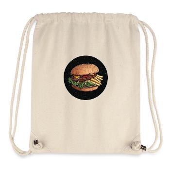 Burger with fries – taste on the hand - Stanley/Stella Recycled Gym Bag - natural - Front