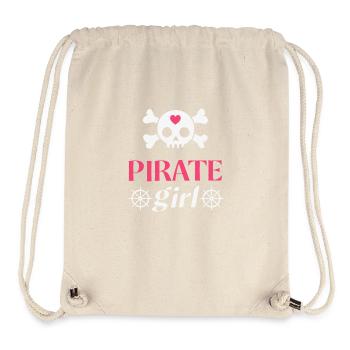 Piratenschädel für Mädchen - Stanley/Stella recycelter Gym Bag - Naturweiß - Vorne