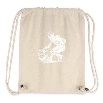 Halloween Skeleton Basketball Player with Ball - Stanley/Stella Recycled Gym Bag - natural - Front
