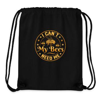 I Can't My Bees Need Me Beekeeping ApiaristBeekeep - Stanley/Stella Recycled Gym Bag - black - Front