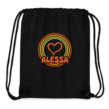 Alessa comme nom - Sac à cordon recyclé Stanley/Stella - noir - Devant