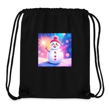 cute snowman - Stanley/Stella Recycled Gym Bag - black - Front