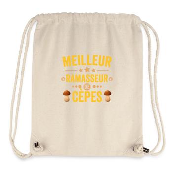 Meilleur Ramasseur De Cèpes - Sac à cordon recyclé Stanley/Stella - blanc naturel - Devant
