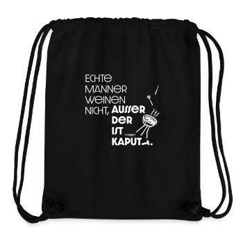 Grill & BBQ | "Real men don't cry..." - Stanley/Stella Recycled Gym Bag - black - Front