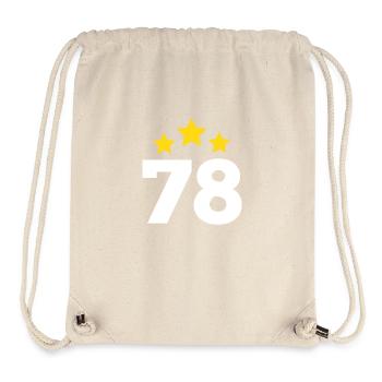 78 ans étoile - cadeau 78e anniversaire - Sac à cordon recyclé Stanley/Stella - blanc naturel - Devant