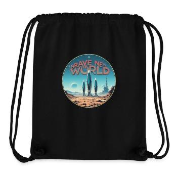 Brave New World 00345123 - Stanley/Stella recycelter Gym Bag - Schwarz - Vorne