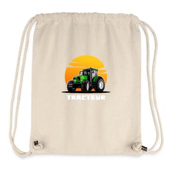 Tracteur / tracteur / tracteur - Sac à cordon recyclé Stanley/Stella - blanc naturel - Devant