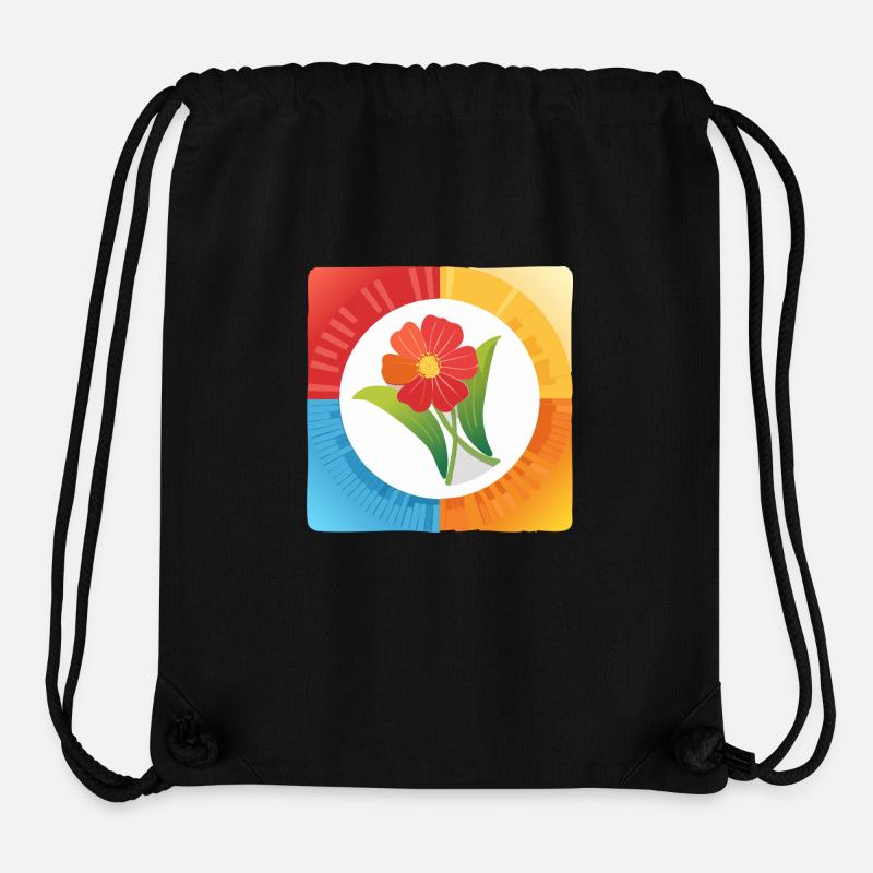 One Flower Peace - Stanley/Stella recycelter Gym Bag - Schwarz