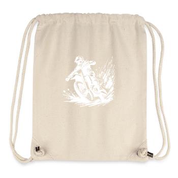 Rasanter Motocross Fahrer im Matsch Splash - Stanley/Stella recycelter Gym Bag - Naturweiß - Vorne
