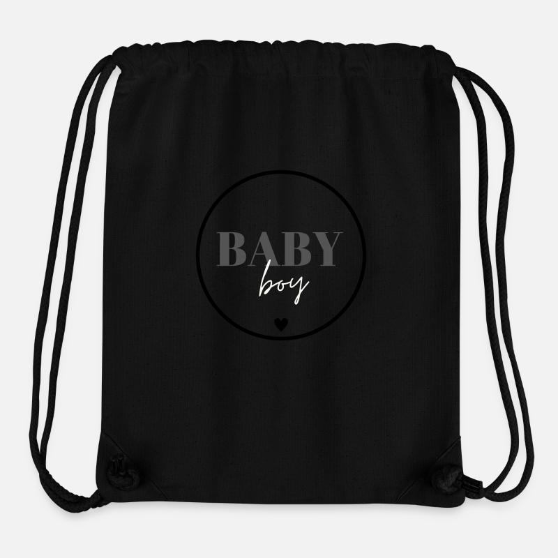 Baby Boy - Plain Black White - Stanley/Stella Recycled Gym Bag - black