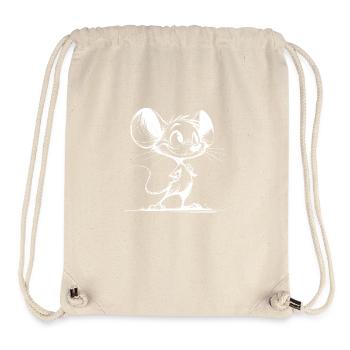 Cute baby mouse with huge eyes and ears - Stanley/Stella Recycled Gym Bag - natural - Front
