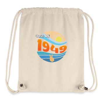 Retro 1949 – Célébration de 76 années légendaires - Sac à cordon recyclé Stanley/Stella - blanc naturel - Devant