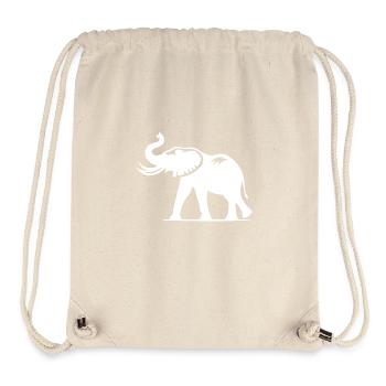 Elefant Porträt mit Rüssel mit Stoßzähnen - Stanley/Stella recycelter Gym Bag - Naturweiß - Vorne