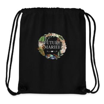 Krone Boho-Blumen für die zukünftige Braut - Stanley/Stella recycelter Gym Bag - Schwarz - Vorne