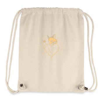 Gelber Fuchs auf gebrochenem Herzen mit Pfeil - Stanley/Stella recycelter Gym Bag - Naturweiß - Vorne