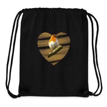 Rotkehlchen Singvogel süßer Vogel - Stanley/Stella recycelter Gym Bag - Schwarz - Vorne