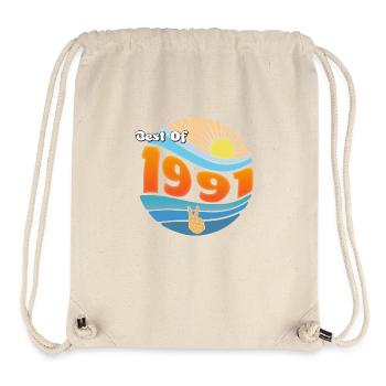 Millésime 1991 – Edition Limitée 34ème Anniversaire - Sac à cordon recyclé Stanley/Stella - blanc naturel - Devant