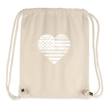 USA Flagge Nationalstolz Symbol Patriotisches Herz - Stanley/Stella recycelter Gym Bag - Naturweiß - Vorne