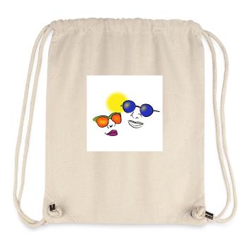 Menschen mit Sonnenbrille - Stanley/Stella recycelter Gym Bag - Naturweiß - Vorne