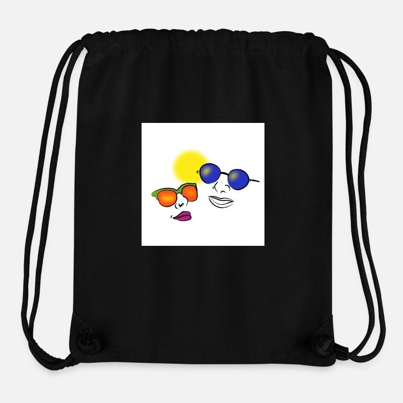 Menschen mit Sonnenbrille - Stanley/Stella recycelter Gym Bag - Schwarz