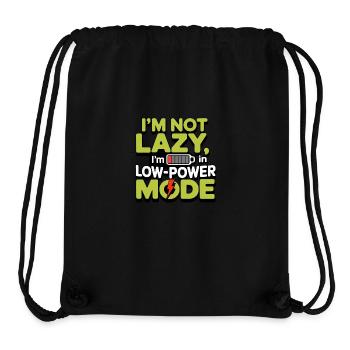 I'm Not Lazy, I'm in Low Power Mode - Stanley/Stella Recycled Gym Bag - black - Front