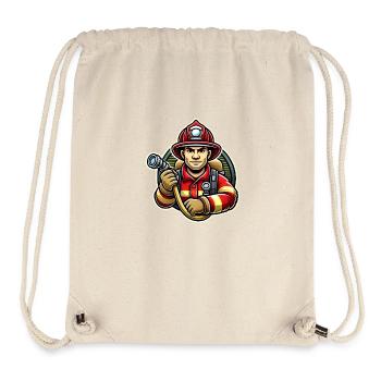 Firefighter with Axe – Heroic - Stanley/Stella Recycled Gym Bag - natural - Front