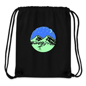 sternenhimmel berge teleskop - Stanley/Stella recycelter Gym Bag - Schwarz - Vorne