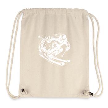 Snow whirlwinds and skiers with power descent - Stanley/Stella Recycled Gym Bag - natural - Front