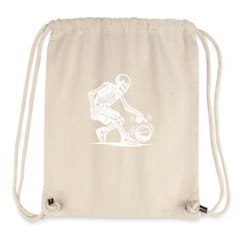 Skeletons Playing Halloween Basketball - Stanley/Stella Recycled Gym Bag - natural - Front