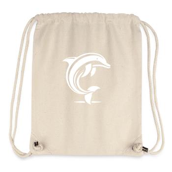 Water Animal Art Dolphin in Simple Beauty - Stanley/Stella Recycled Gym Bag - natural - Front