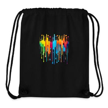 Regenbogen - Stanley/Stella recycelter Gym Bag - Schwarz - Vorne