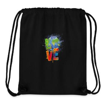 I love my planet! - Stanley/Stella Recycled Gym Bag - black - Front