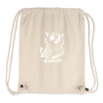 Clever Kids Snow Owl Sketch - Stanley/Stella Recycled Gym Bag - natural - Front